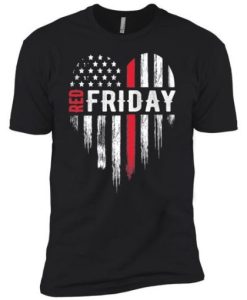 Thin Red Friday USA Line Design t shirt