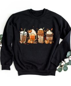 Coffee Lover sweatshirt, Halloween Pumpkin Latte, Thanksgiving sweatshirt