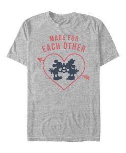 Mickey Mouse Athletic Heather 'Made for Each Other' t shirt