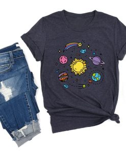 Solar System t shirt, Galaxy Shirt, Moon Phases t shirt