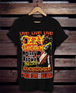 Ozzy Osbourne Diary Of A Madman Tour Men's Black t shirt