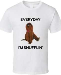 Everyday I'm Snufflin' Tee, Funny Snuffleupagus Sesame Street t shirt