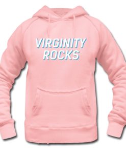 Virginity Rocks Light Pink hoodie