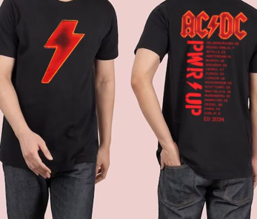 ACDC Power Up Tour Europe 2024 Essentials T-Shirt Twoside