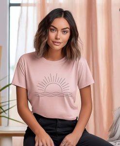 Retro Ocean Sun Tee, Nature Graphic Tshirt