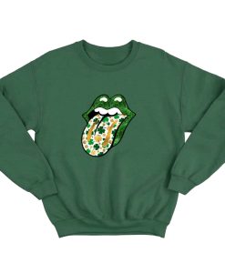 St Patrick Day Tongue Rolling Stones Sweatshirt