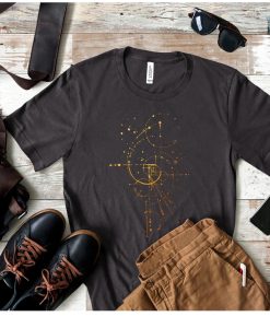 golden circles fibonacci t-shirt