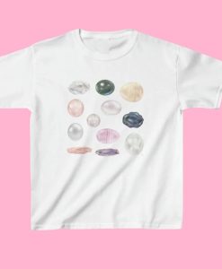 Coquette Aesthetic Pearls Baby Tee T Shirt