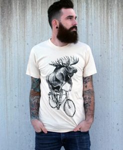 Moose on a bicycle