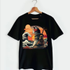 Retro samurai Cat With Wave T-shirt AL